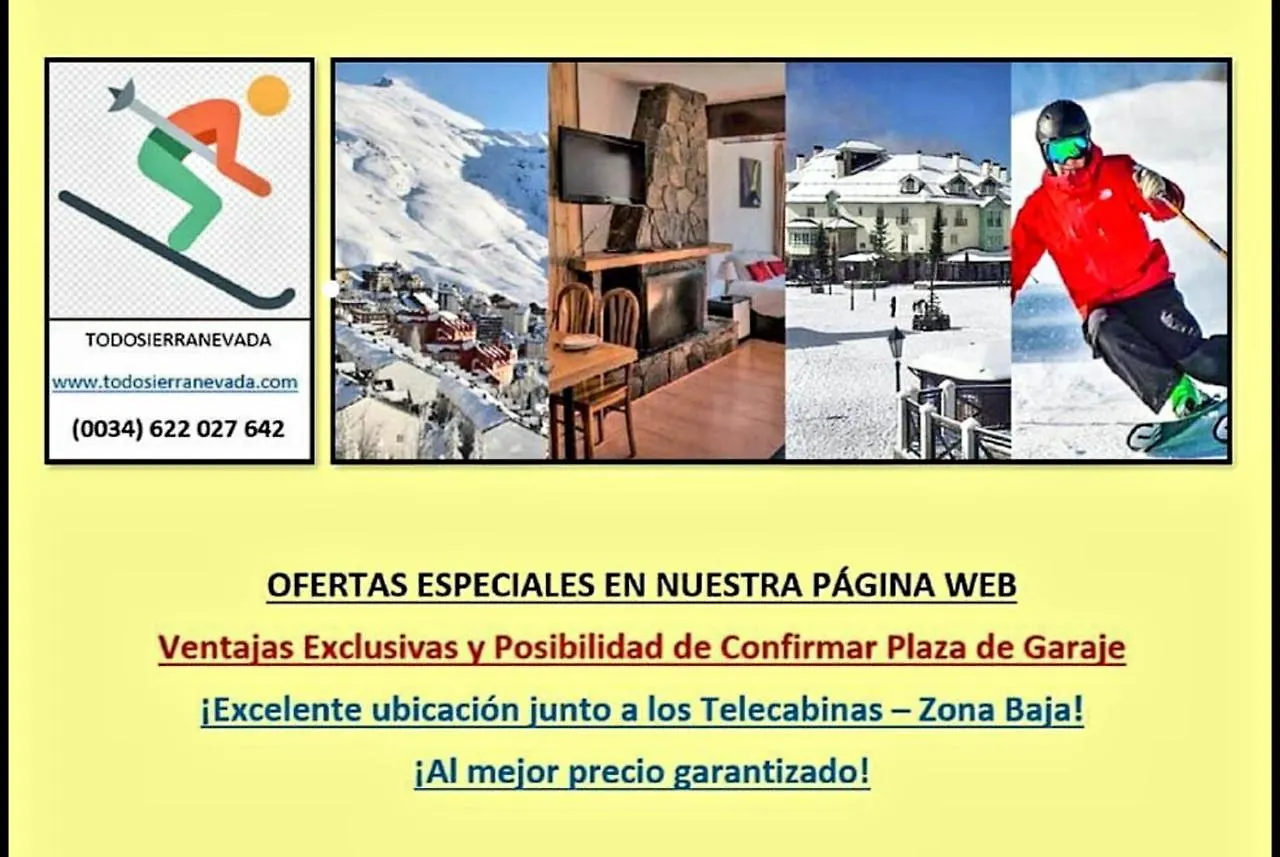Todosierranevada Zona Baja - Edificio Atlas - Vistas A La Montana - Junto A Los Telecabinas Sierra Nevada Spain